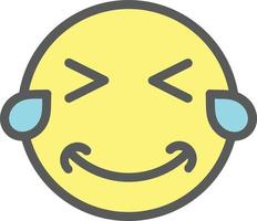Grin Squint Tears Vector Icon Design