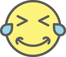 Grin Squint Tears Vector Icon Design