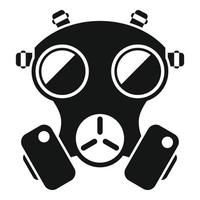 vector simple de icono de máscara de gas militar. ejército tóxico