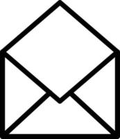 diseño de icono de vector abierto de sobre