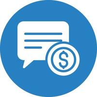 Comment Dollar Vector Icon Design