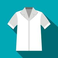 icono de polo de camisa, estilo plano vector