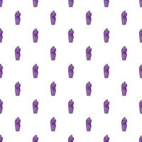 Water bottle pattern, cartoon style vector