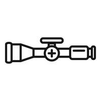 Sniper target icon outline vector. Cross sight vector