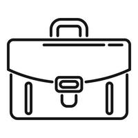 Briefcase icon outline vector. Help support vector