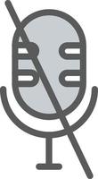 Microphone Alt Slash Vector Icon Design