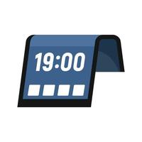 Flexible display icon flat isolated vector