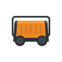 Portable generator icon flat isolated vector