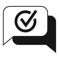 Quality chat icon simple vector. Ask question vector