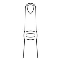 One finger icon, simple style vector