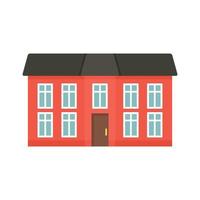 City cottage icon flat isolated vector