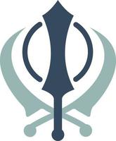 Khanda Vector Icon Design