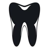 icono de diente humano, estilo simple vector