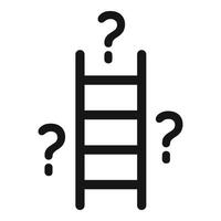 Ladder opportunity icon simple vector. Business man vector