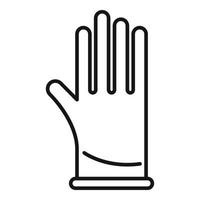 Surgeon glove icon outline vector. Surgical latex vector
