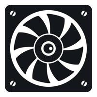Computer fan icon, simple style vector