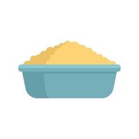Cereal flakes protein icon flat isolated vector