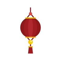 Dragon chinese lantern icon flat isolated vector