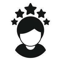 Client feedback icon simple vector. Customer star vector