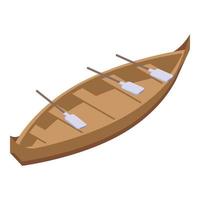 Alaska boat icon isometric vector. Arctic nature vector