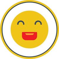 Laugh Beam Vector Icon Design