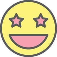 Grin Stars Vector Icon Design