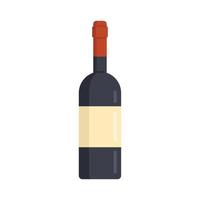 Italian wine bottle icon flat isolated vector