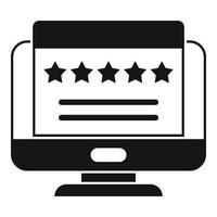 Monitor review icon simple vector. Online product vector