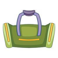 Road bag icon, cartoon style vector