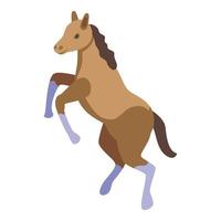 vector isométrico de icono de caballo rápido. animales del hipódromo