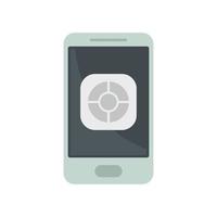 Smartphone remote control icon flat isolated vector