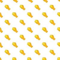 Hand in glove with sponge pattern, cartoon style vector