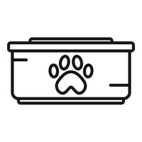 Dog food plastic bowl icon outline vector. Pet feed vector