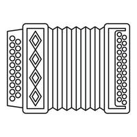 Accordion icon, outline style vector