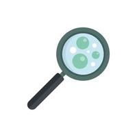 Biophysics magnifier icon flat isolated vector