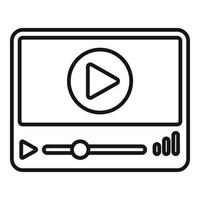 Modern playlist icon outline vector. Radio play vector