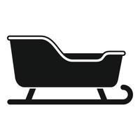 Christmas sleigh icon simple vector. Santa sledge vector