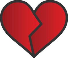 Heart Broken Vector Icon Design