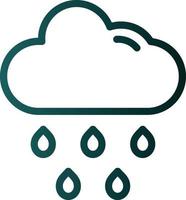 Cloud Rain Vector Icon Design