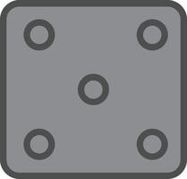 Dice Five Vector Icon Design
