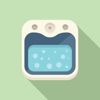Bubble foot bath icon flat vector. Feet spa vector