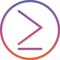 Greater Than Vector Icon Design
