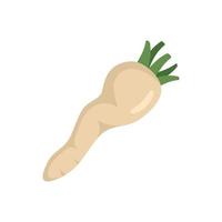 Cooking parsnip icon flat isolated vector