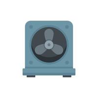 Thermostat fan icon flat isolated vector