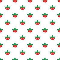 Two strawberry pattern, cartoon style vector