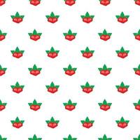 Two strawberry pattern, cartoon style vector