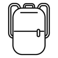 School laptop backpack icon outline vector. Bag case vector