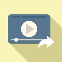 Video player icon flat vector. Chart graphic vector