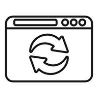 Redesign web page icon outline vector. Template agency vector