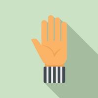 Referee hand icon flat vector. Game judge vector